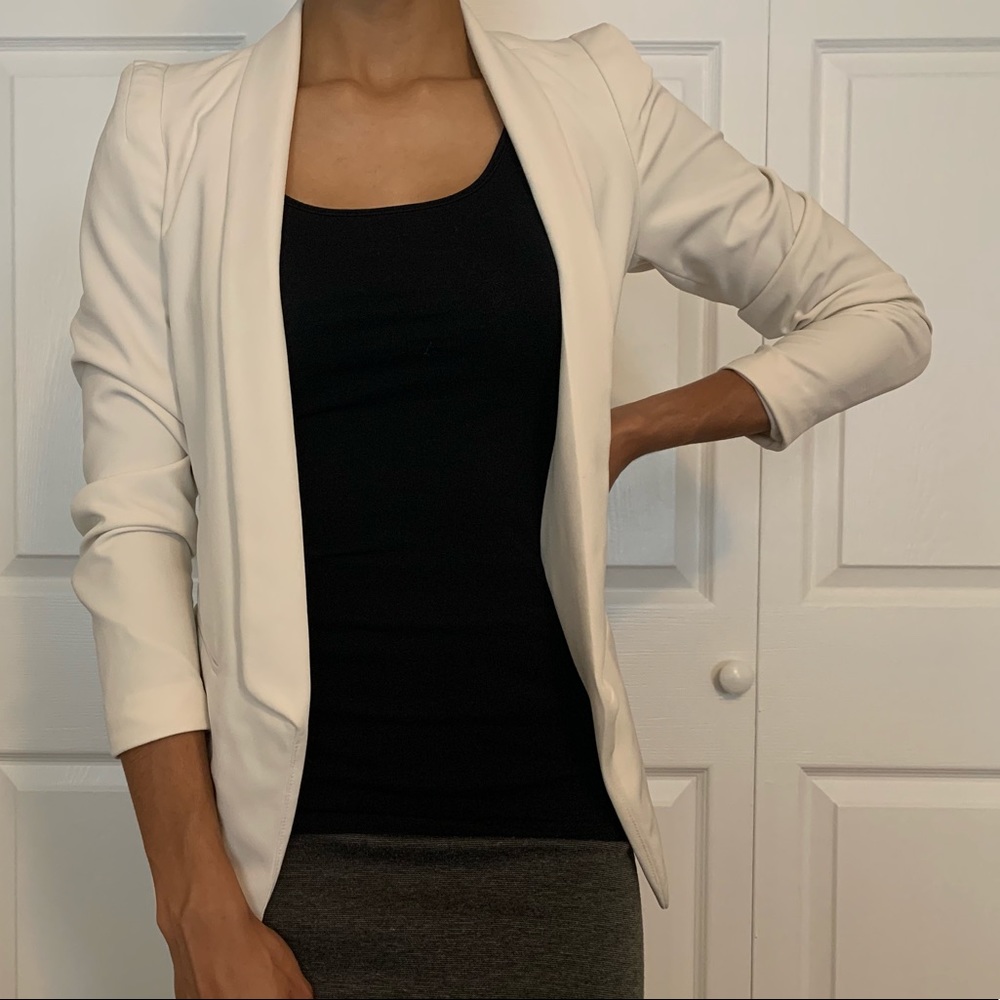 H&M white blazer